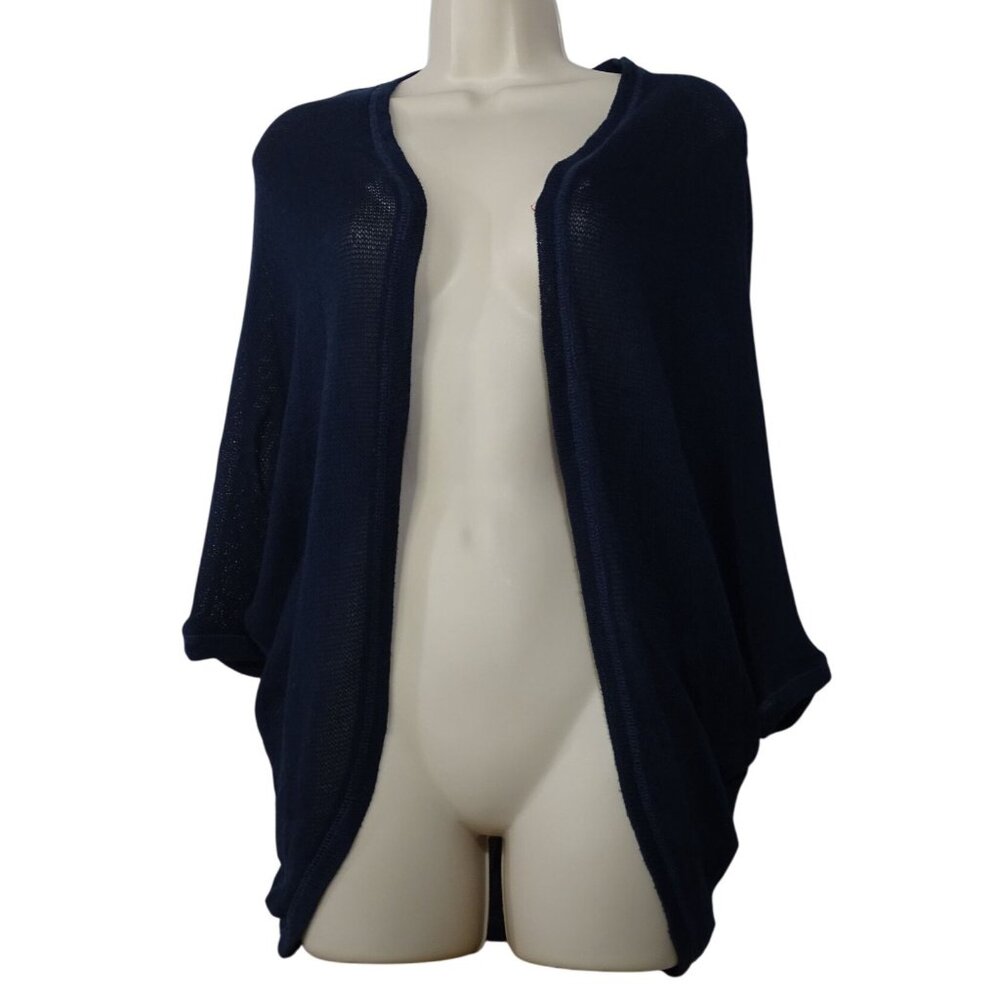 Aeropostale Blue Lightweight Open Front Knit Cardigan Sweater Women Size L